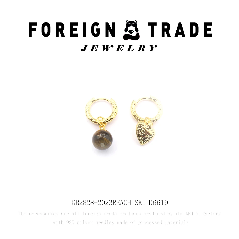 TLIT 铜合金锆石耳饰 设计师款耳钉~D6619