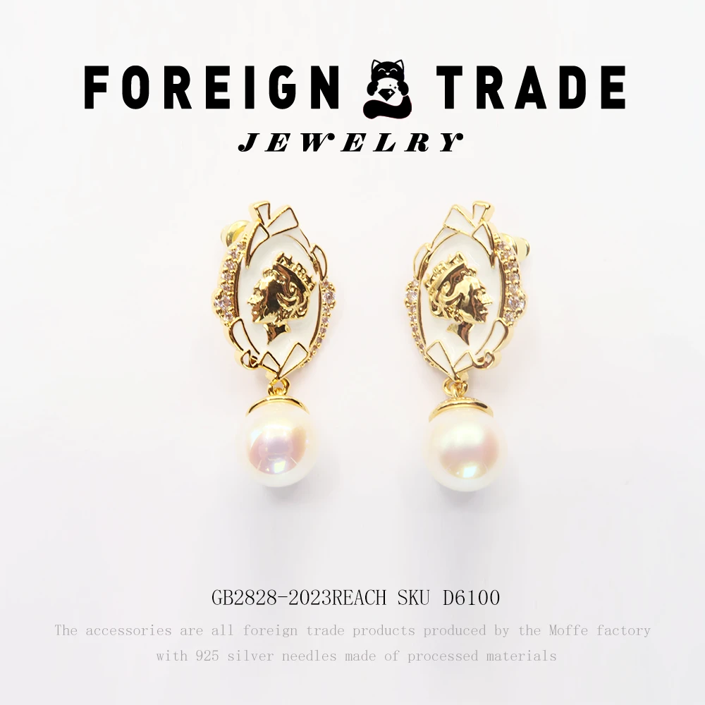 KERLA 铜合金珐琅耳饰 x设计师款罗马雕像耳钉~D6100