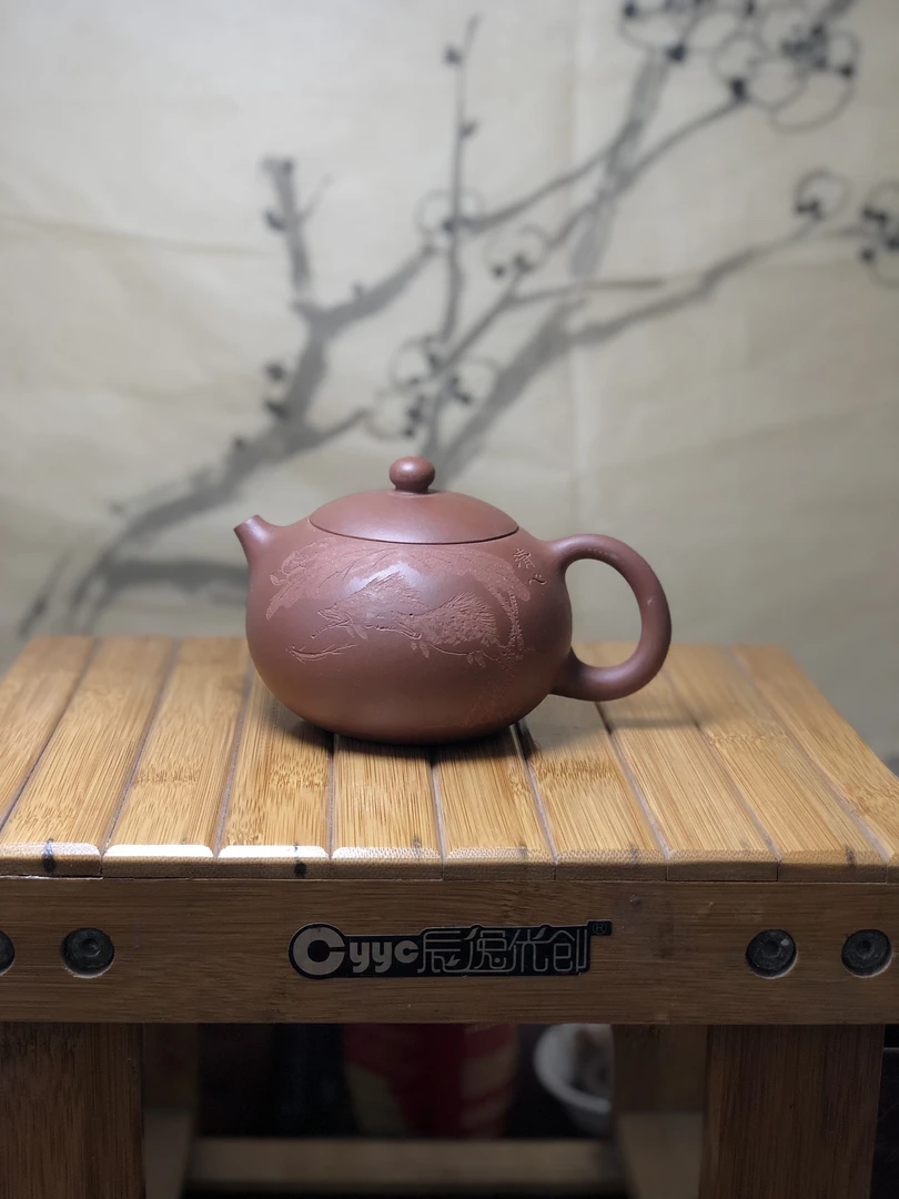 半手工紫泥西施紫砂壶260cc