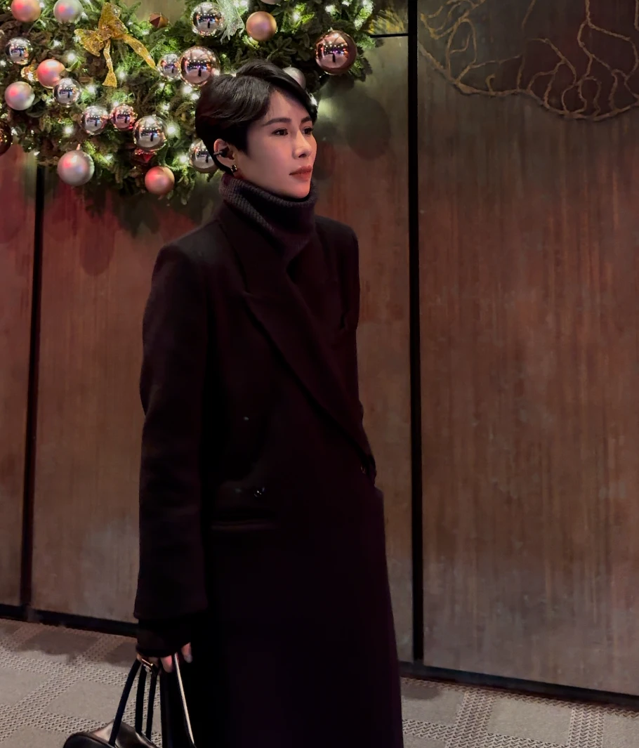 【XIAO HONG好物】骆驼绒+棉羊毛翻领正肩显瘦气质冬季长款外套女