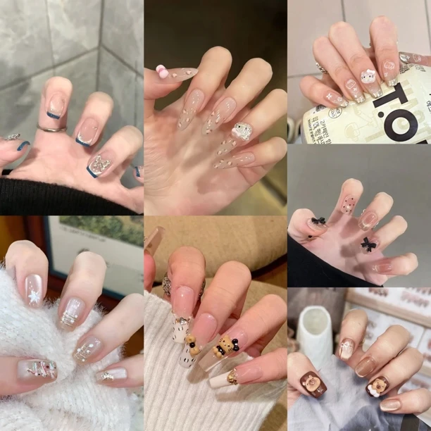 桃悦穿戴甲纯手工扣号过款~五单飞 不够单飞果冻胶