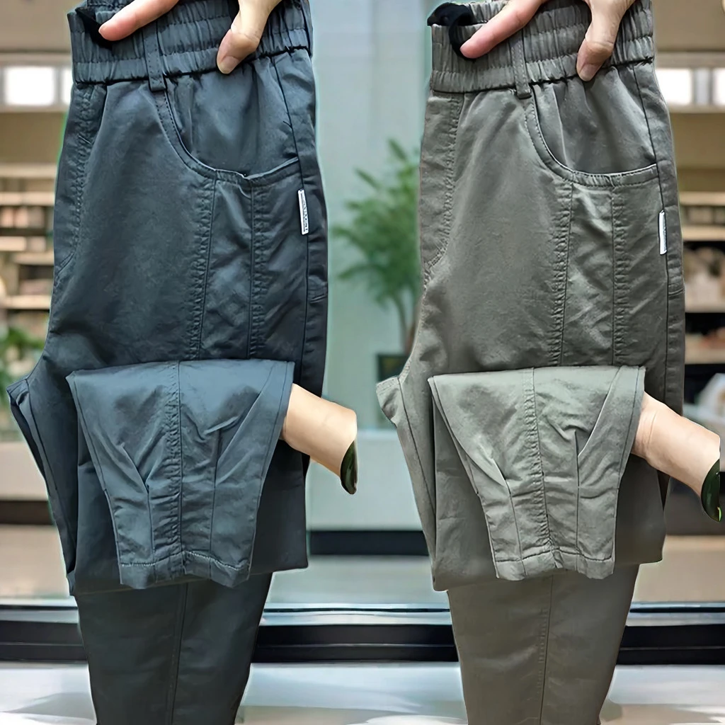 2024新款时尚简约休闲哈伦裤男弹力宽松小脚裤网红同款束脚老爹裤