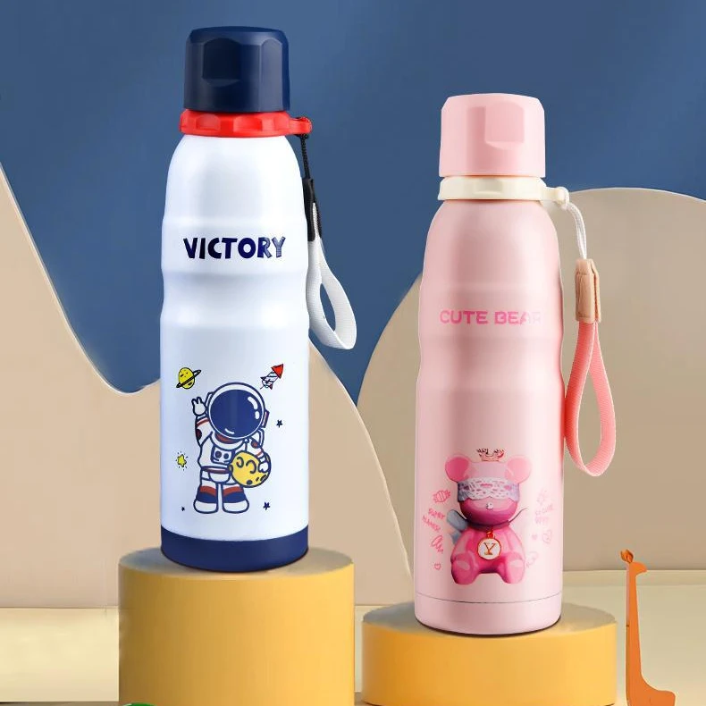 迪士尼儿童吸管保温杯小学生上学专用316不锈钢水杯子男女孩水壶