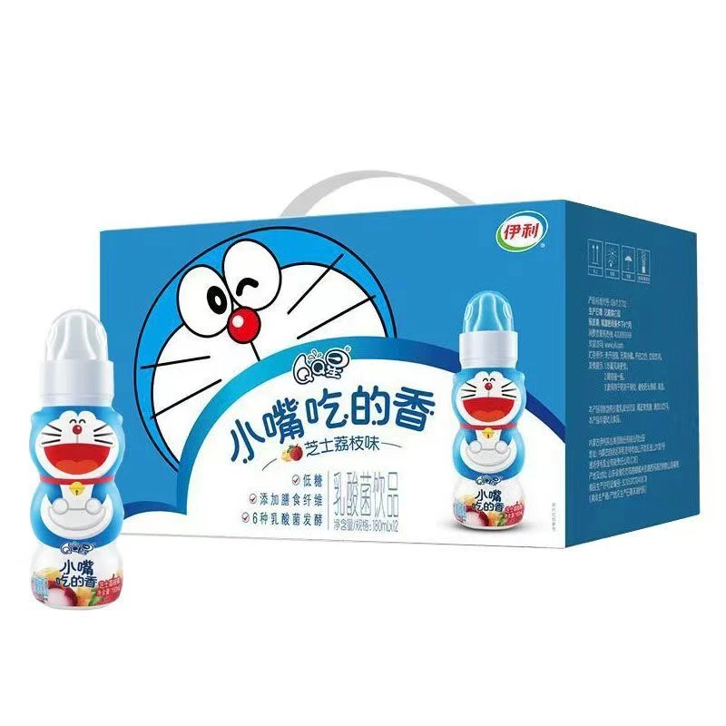 伊利 QQ星 小嘴吃的香 原味/芝士荔枝味180mlX12瓶(24年2月到期)