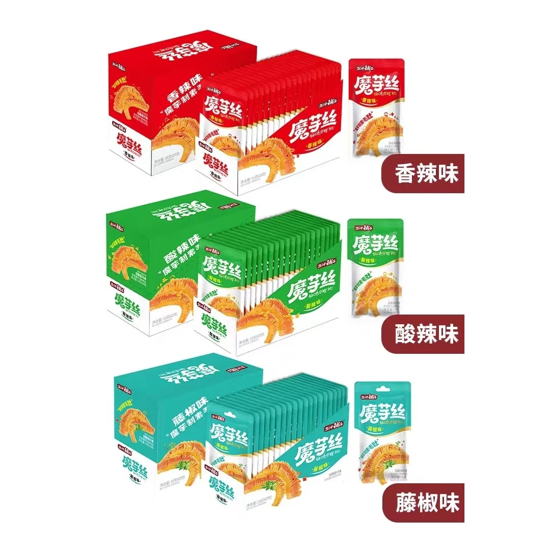 盐津铺子 魔芋丝 18克+送9克X20 到手20袋（一盒）（24年2月到期）