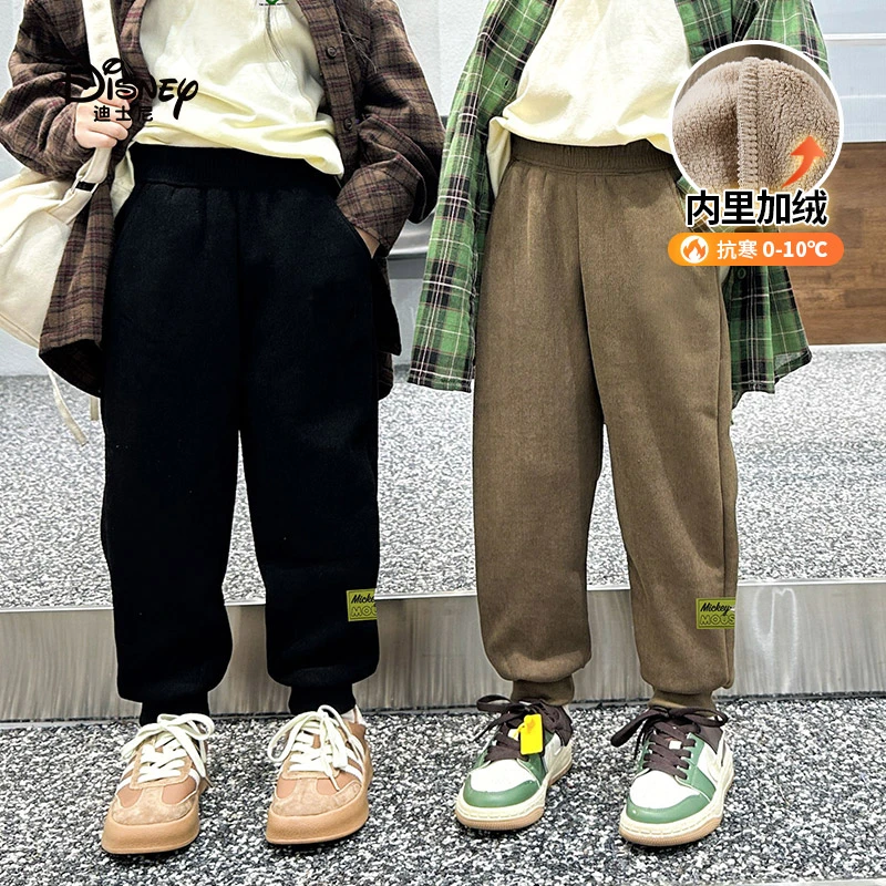 【XH】Disney/迪士尼冬季儿童加绒休闲裤WXE4ZK088