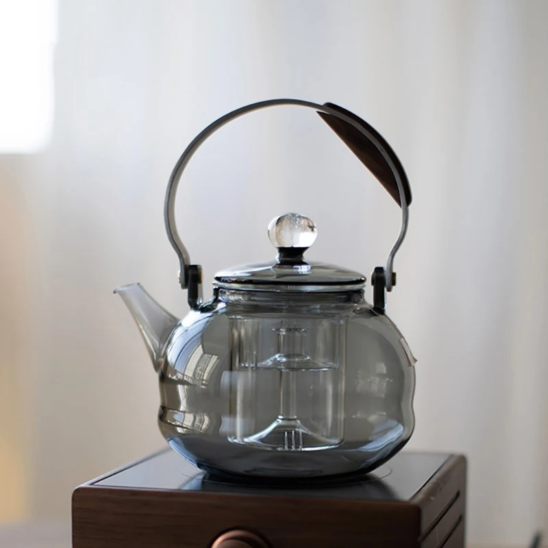 蒸煮一体星空耐热玻璃提梁壶带过滤泡茶壶双内胆两用大容量煮茶壶