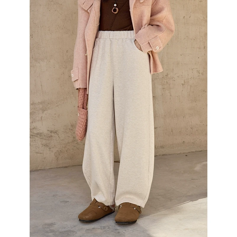 【黄蓉专属】谜秀加厚卫裤裤子韩版宽松显瘦直筒裤子MXD36K0833