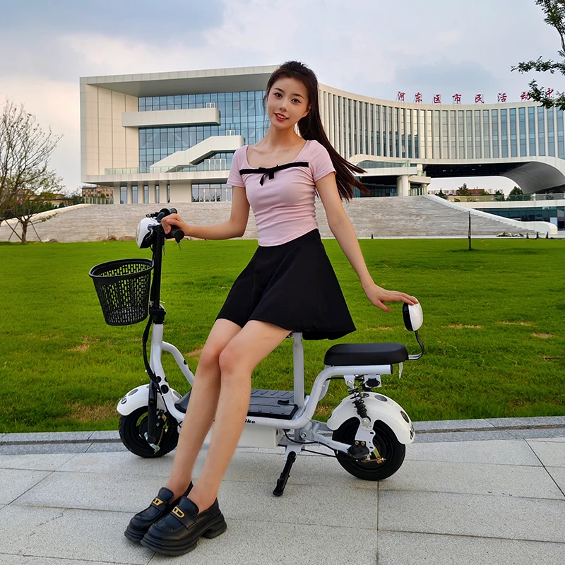 小型轻便迷你电动车48V锂电折叠电瓶车女士带娃代步车