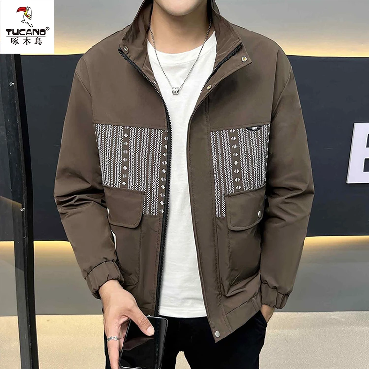TUCANO/啄木鳥秋季新款男装时尚夹克ins潮立领工装外套男潮流帅气