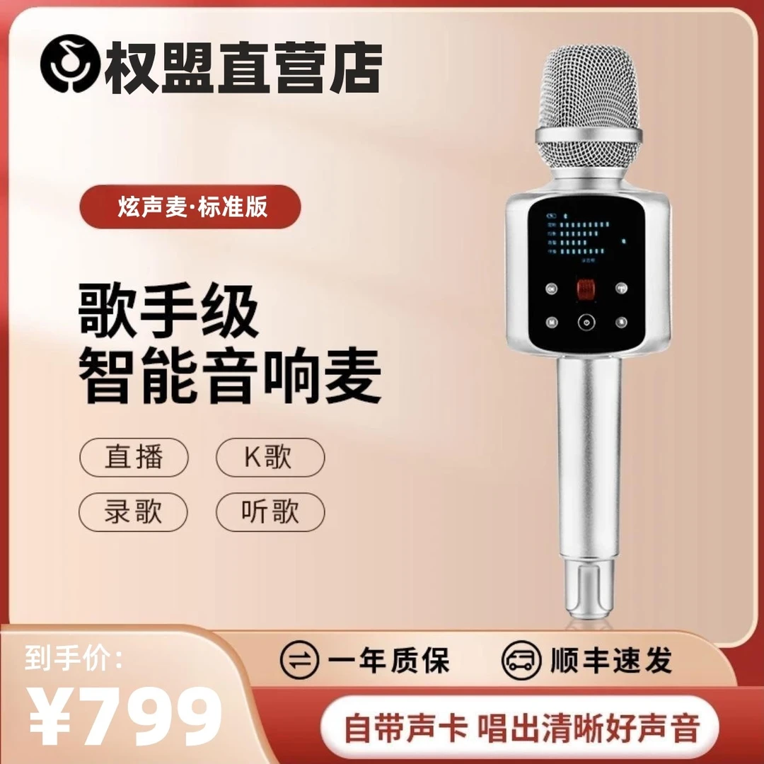 权盟618特惠炫声麦标准版 正品速发 无线蓝牙声卡专音响业一体机
