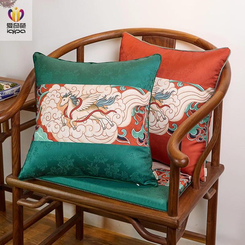 爱奇葩原创新中式抱枕靠枕坐垫沙发抱枕套冬季腰靠垫座垫椅子垫