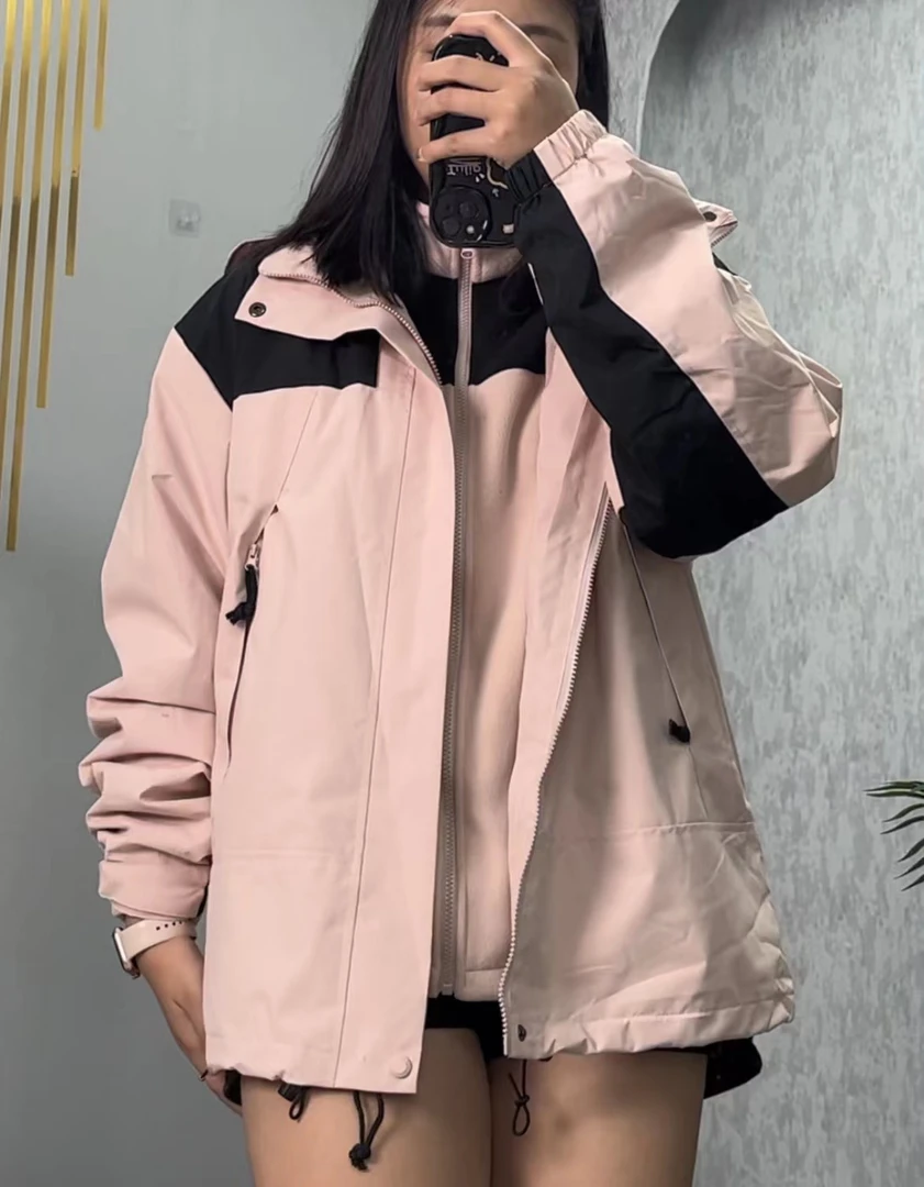 【北家同款】男女同款三合一秋冬季户外防水防风防油污保暖登山外套