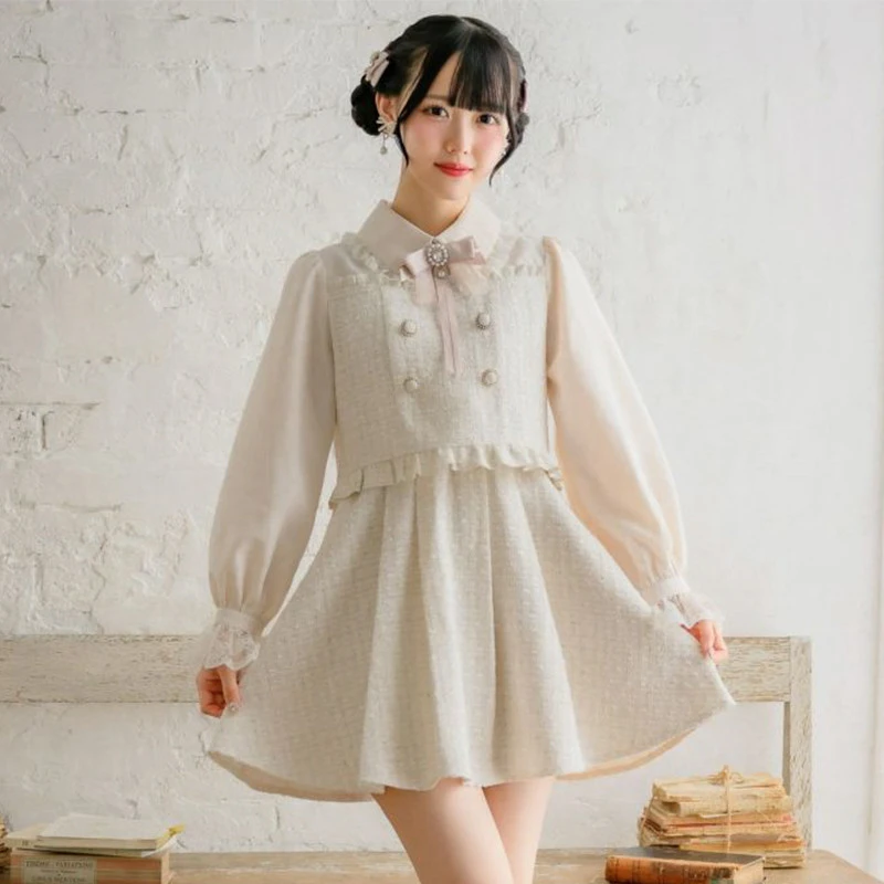 ROJITA · 分层式粗花呢连衣裙(1433991现货)