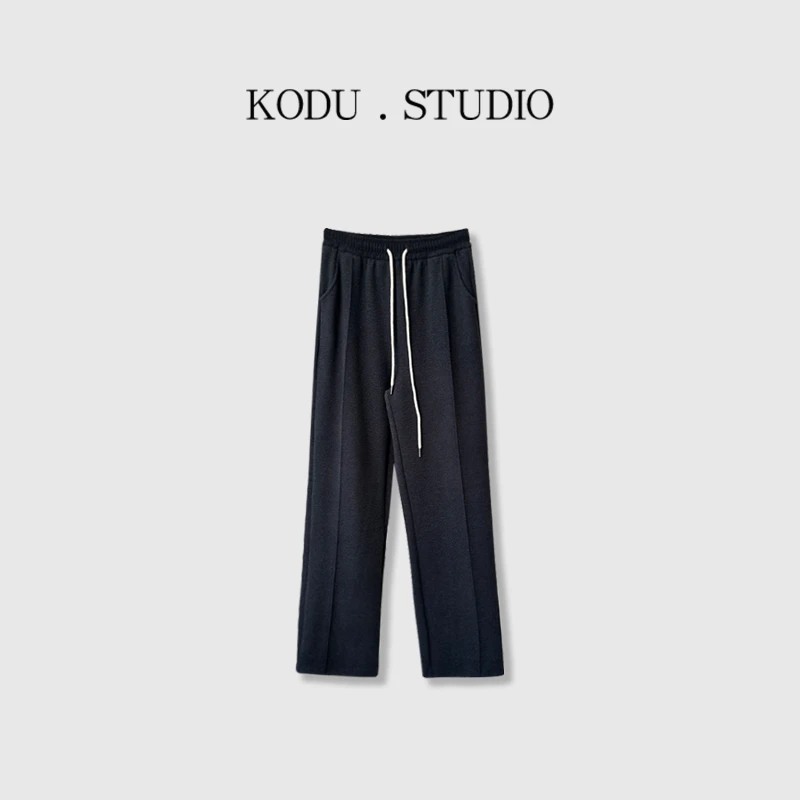 【刻度KODU】CF-4779秋冬季舒适百搭宽松显瘦神裤纯色加绒糯米裤