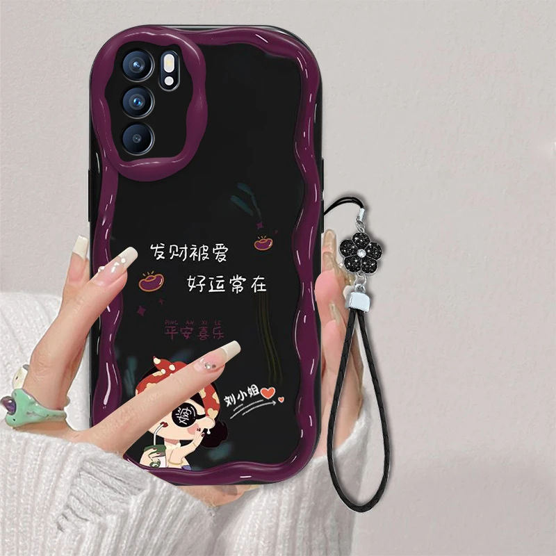 适用OPPOReno6手机壳小富婆创意姓氏定制 全包硅胶防摔女款奶油壳