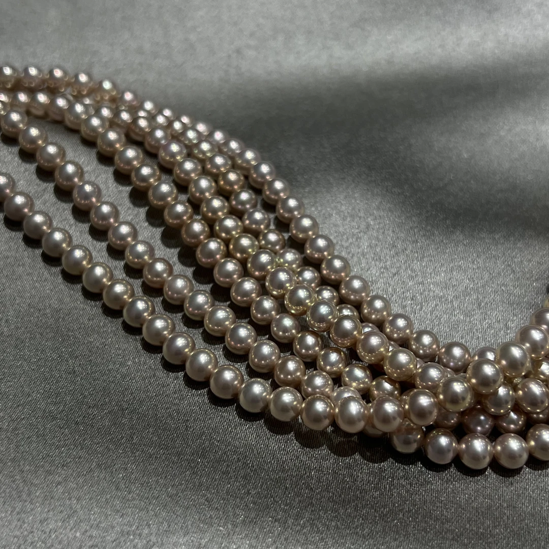 淡水无核珍珠项链5.5-6mm经典彩珠多样性发一件