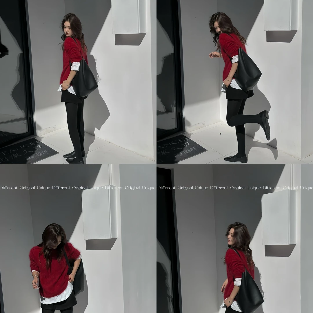 DOU×【静奢老钱】秋冬新款慵懒风圆领套头软糯内搭针织长袖毛衣