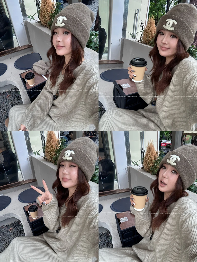 DOU×【经典不败】秋冬新款慵懒宽松超柔软V领围巾针织三件套