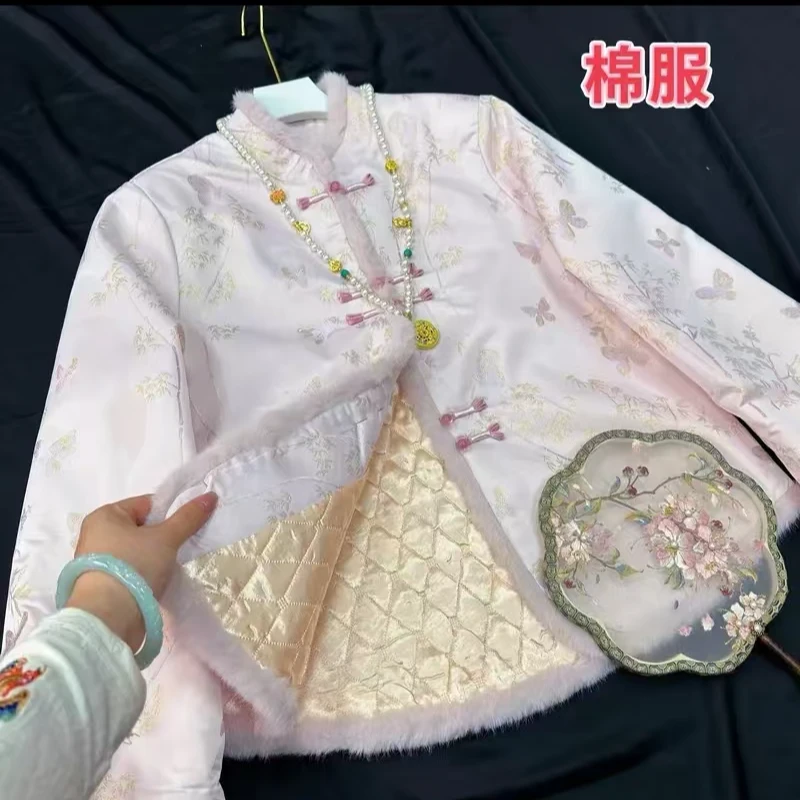 常熟新中式冬季新款国风设计师款新中式百搭加棉加厚外套