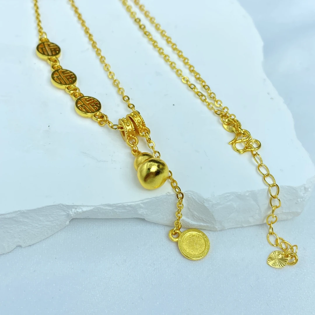 项链 项链 G黄色葫芦福字项链多样性发货17158