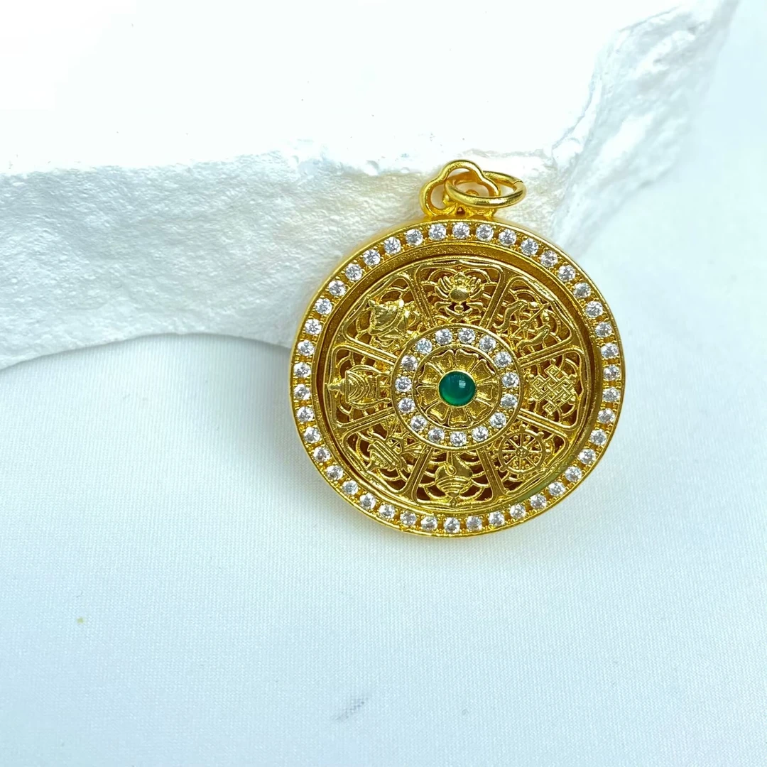 吊坠 BG黄色精工罗盘吊坠多样性发货44031