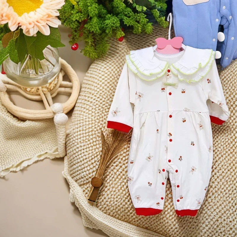 泡泡车车四季双层造型款宝宝哈衣百搭冬季婴儿幼儿闭裆