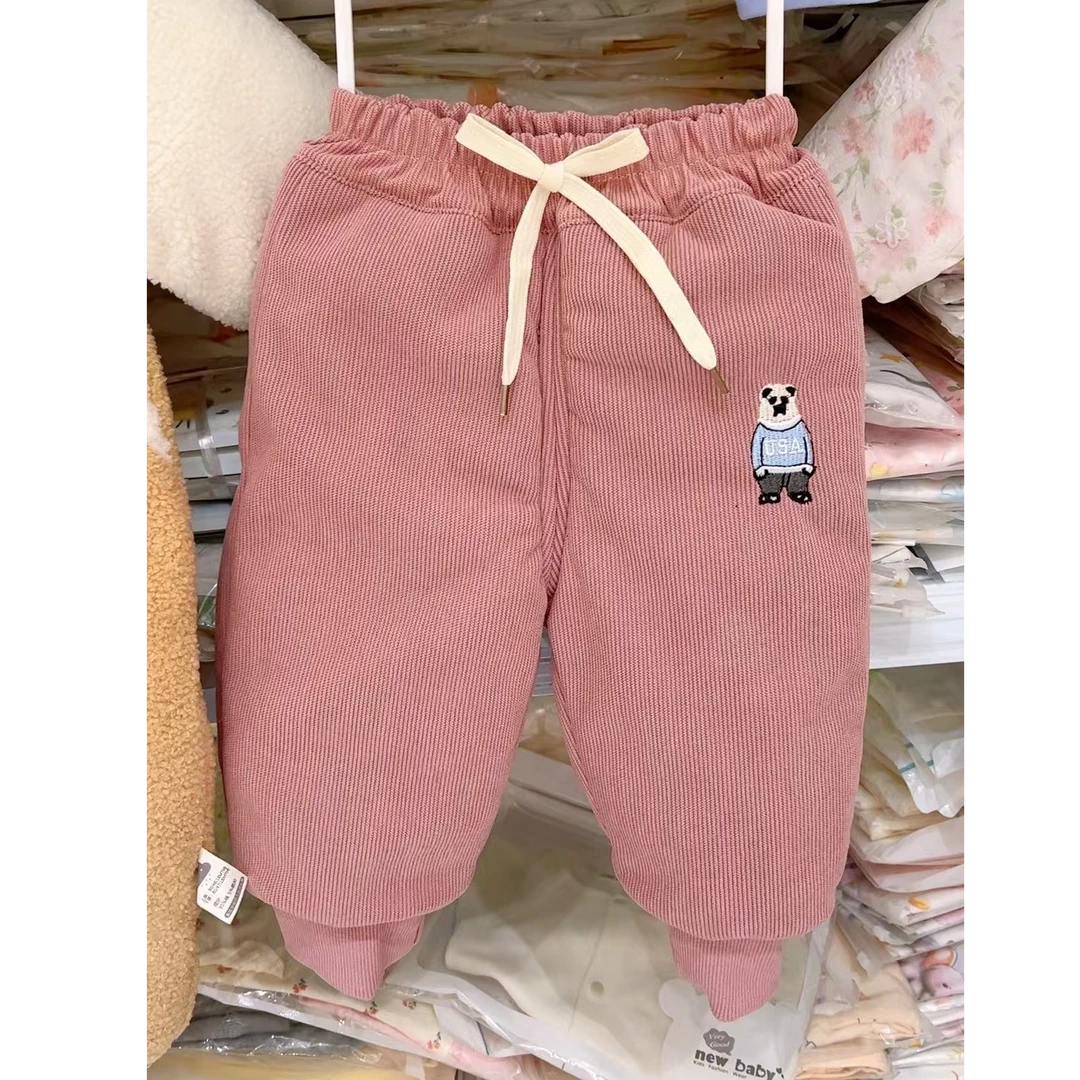 宝宝冬季加厚温变裤子幼儿婴儿保暖闭裆