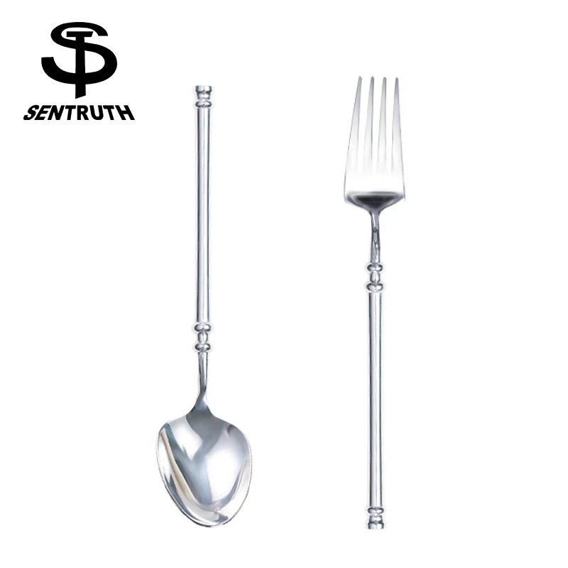 SENTRUTH轻奢家用长柄汤匙调羹不锈钢勺西餐勺叉