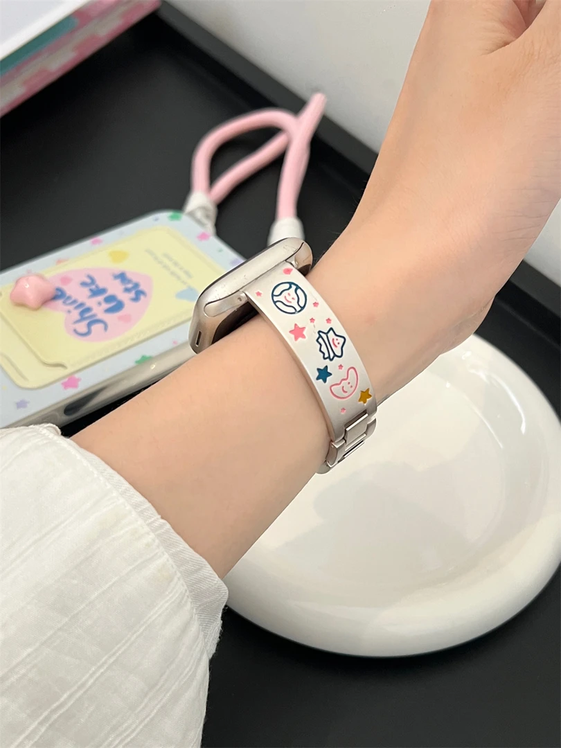 时瑞 滴胶星球手镯表带 适用iwatchS109苹果手表AppleWatchSE876