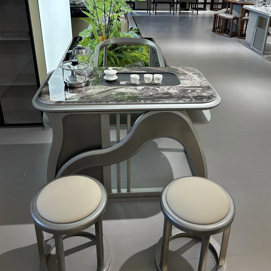 阳台茶桌椅组合现代轻奢泡茶桌家用小户型茶台实木茶桌家用茶桌
