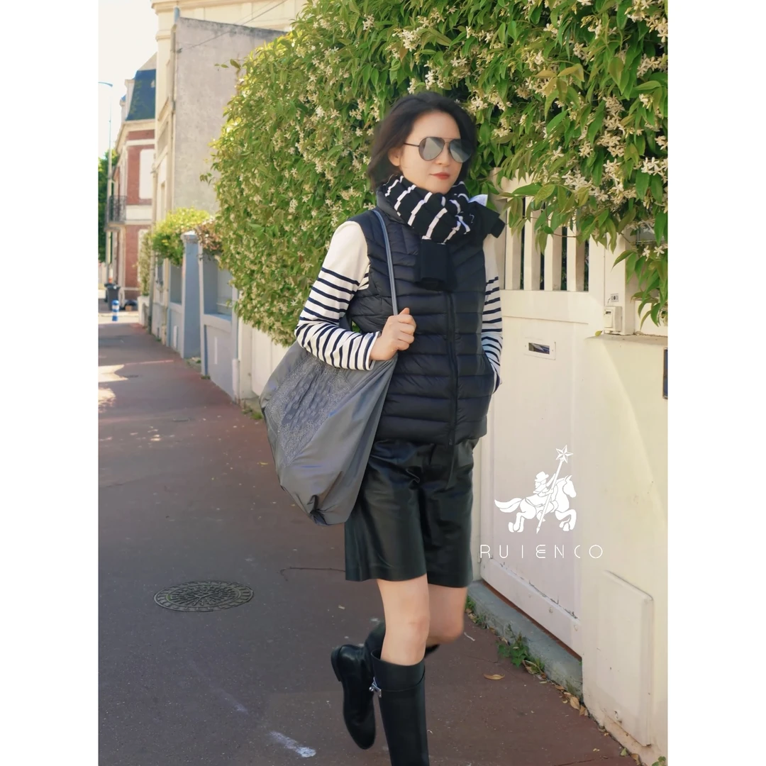 我的摩羯 曼哈顿之夜 90白鸭绒高密防钻绒立领保暖百搭羽绒马甲