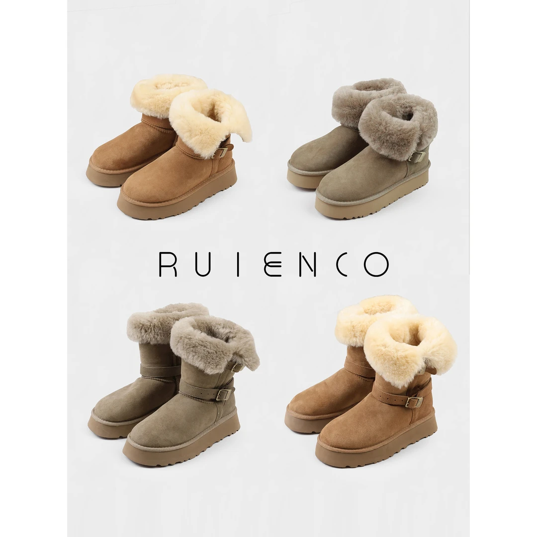 我是摩羯 雪地靴 高丝光牛反绒EVA发泡大底时尚百搭舒适保暖靴子