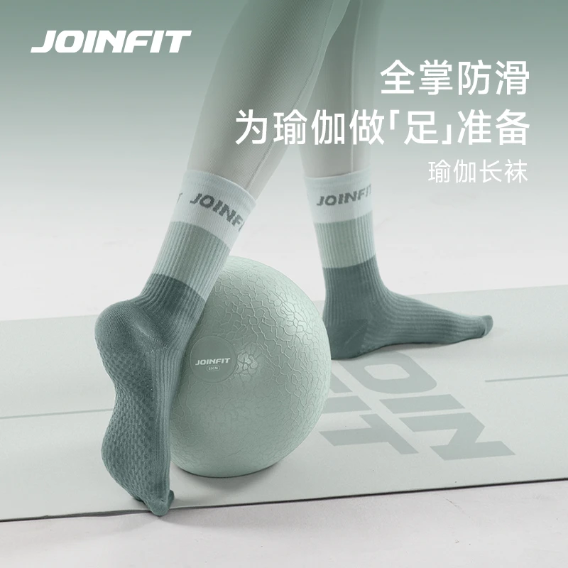 Joinfit瑜伽袜子防滑专业女秋冬普拉提压力袜中筒室内运动袜健身