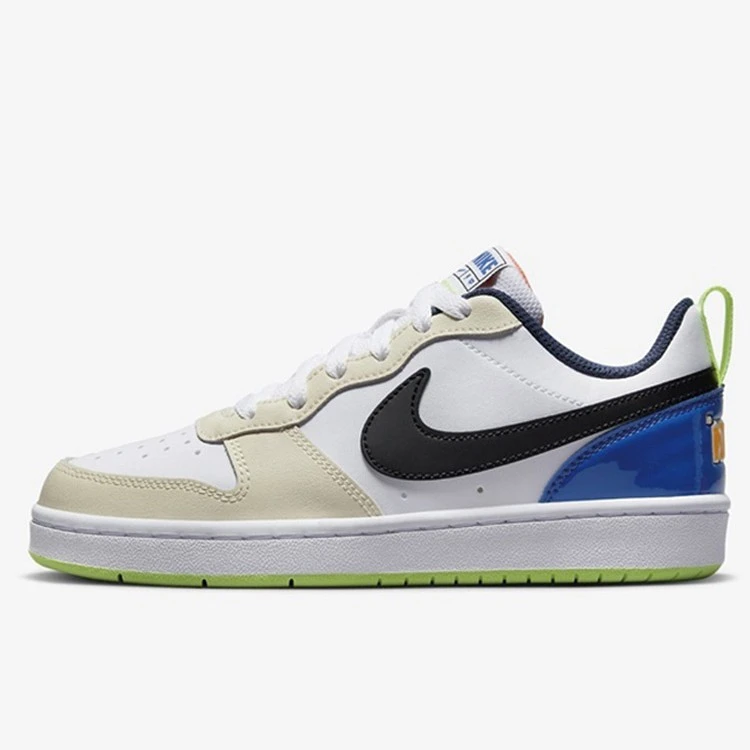 Nike/耐克 Court 时尚 防滑耐磨 低帮 板鞋女款 白蓝绿FB1394-101