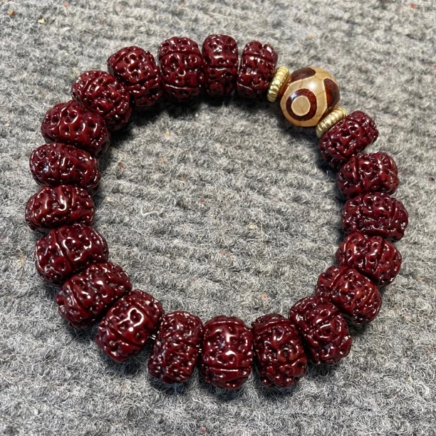 回流金刚菩提6瓣15mm手串20颗尺寸藏区金刚菩提