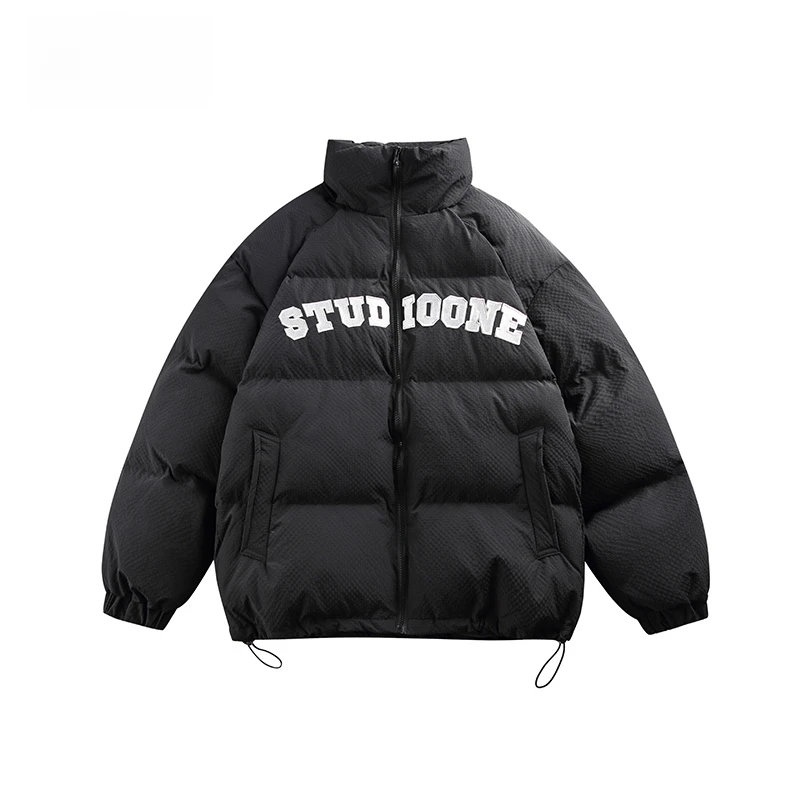 美式爆款秋冬季户外保暖男士立领百搭棉衣休闲高端宽松重磅面包服