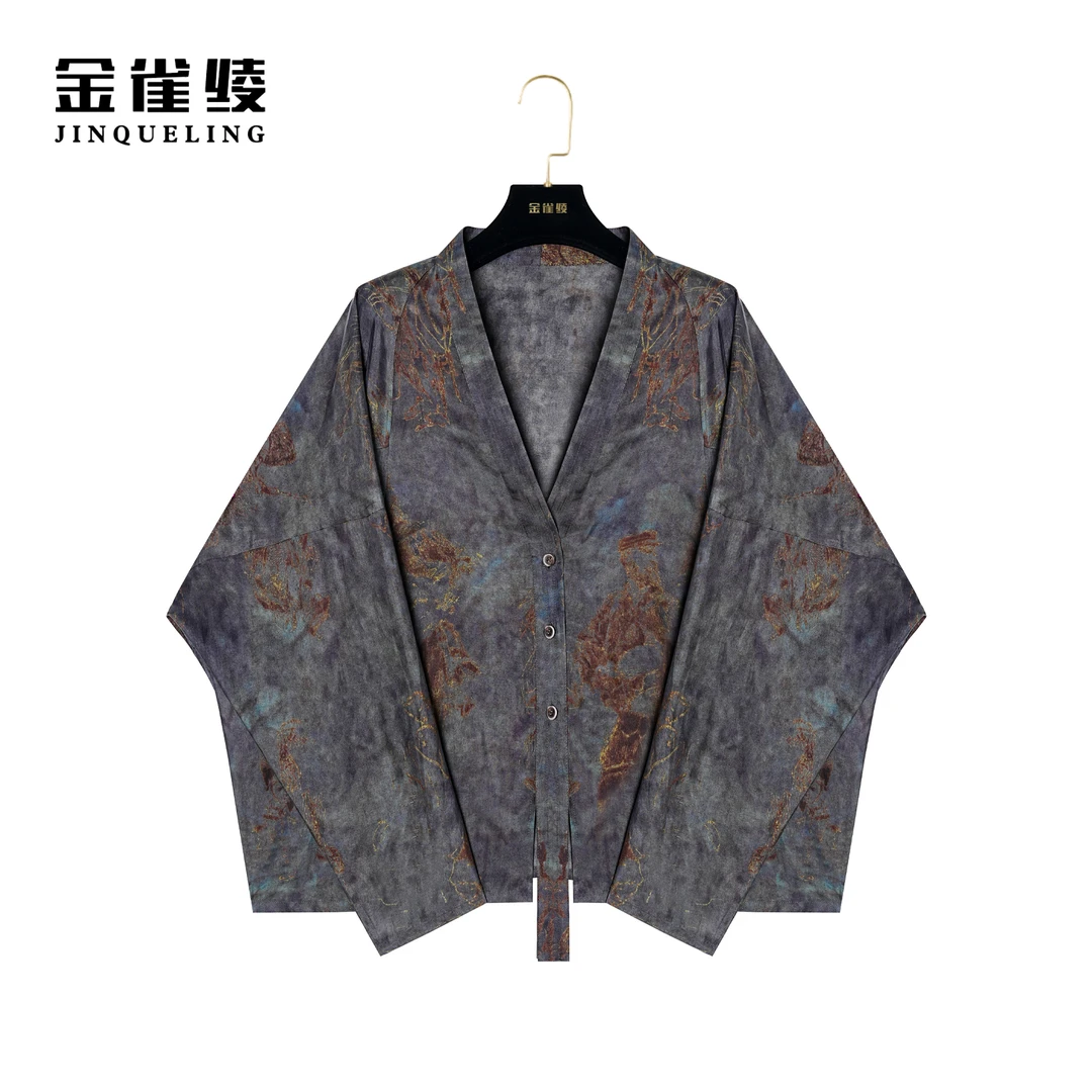 金雀绫【朝歌如梦】新中式设计师款宽松时尚外套AT6247