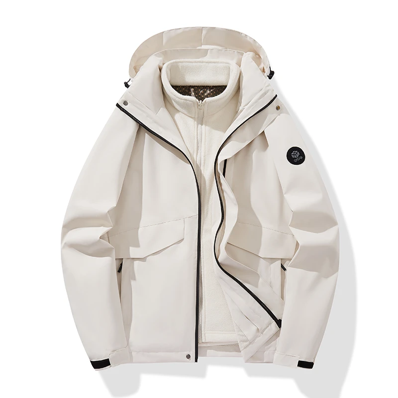 清仓秋冬季户外潮流冲锋衣三合一上衣男女情侣款防水防风夹克外套