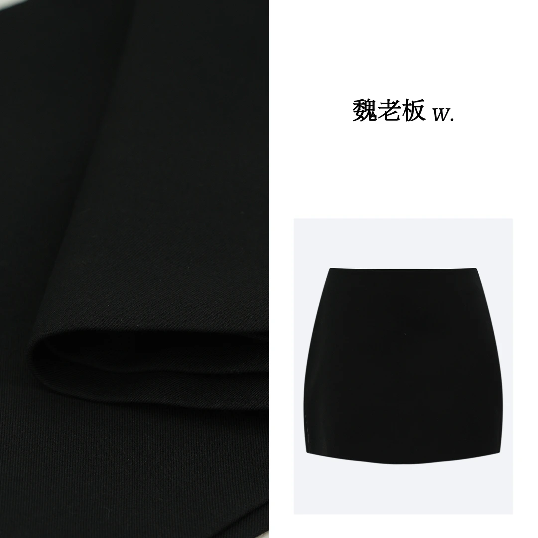 W.Diva【婀娜】斜纹复合料显瘦中低腰短裙纯欲慵懒风女装2K140X190