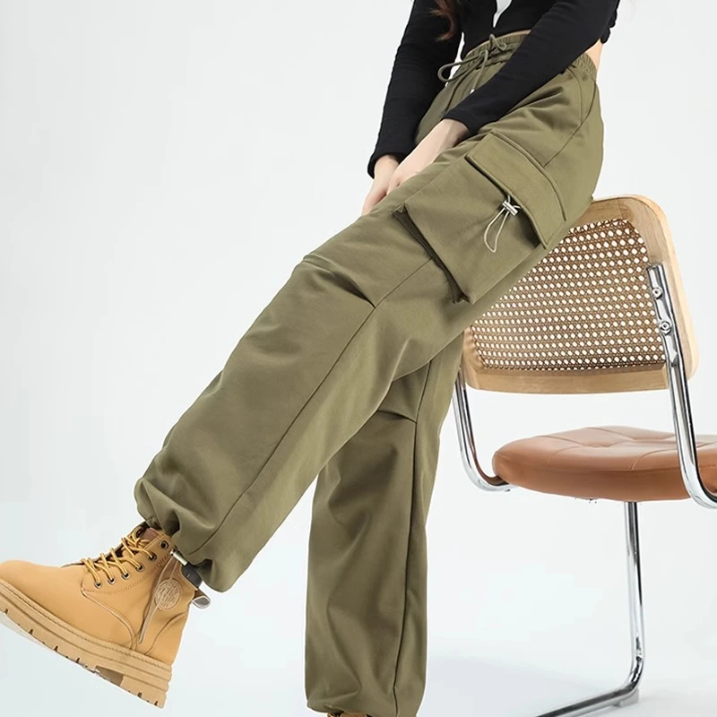 白鸭绒工装羽绒裤女外穿冬季2024新款东北防寒防风冲锋裤保暖棉裤