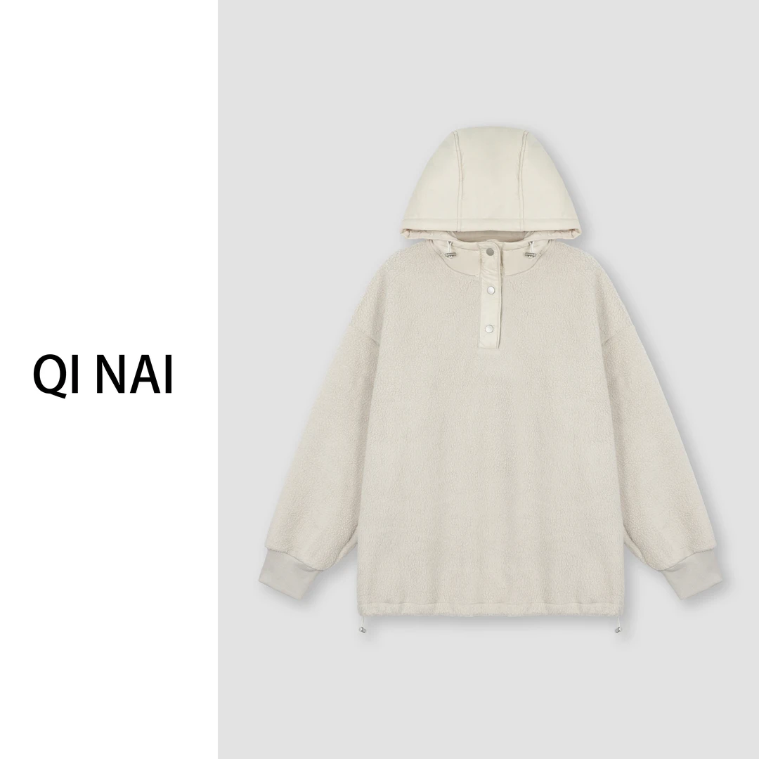 七奈推荐 【绵柔】时尚百搭宽松连帽柔软舒适卫衣QN11926