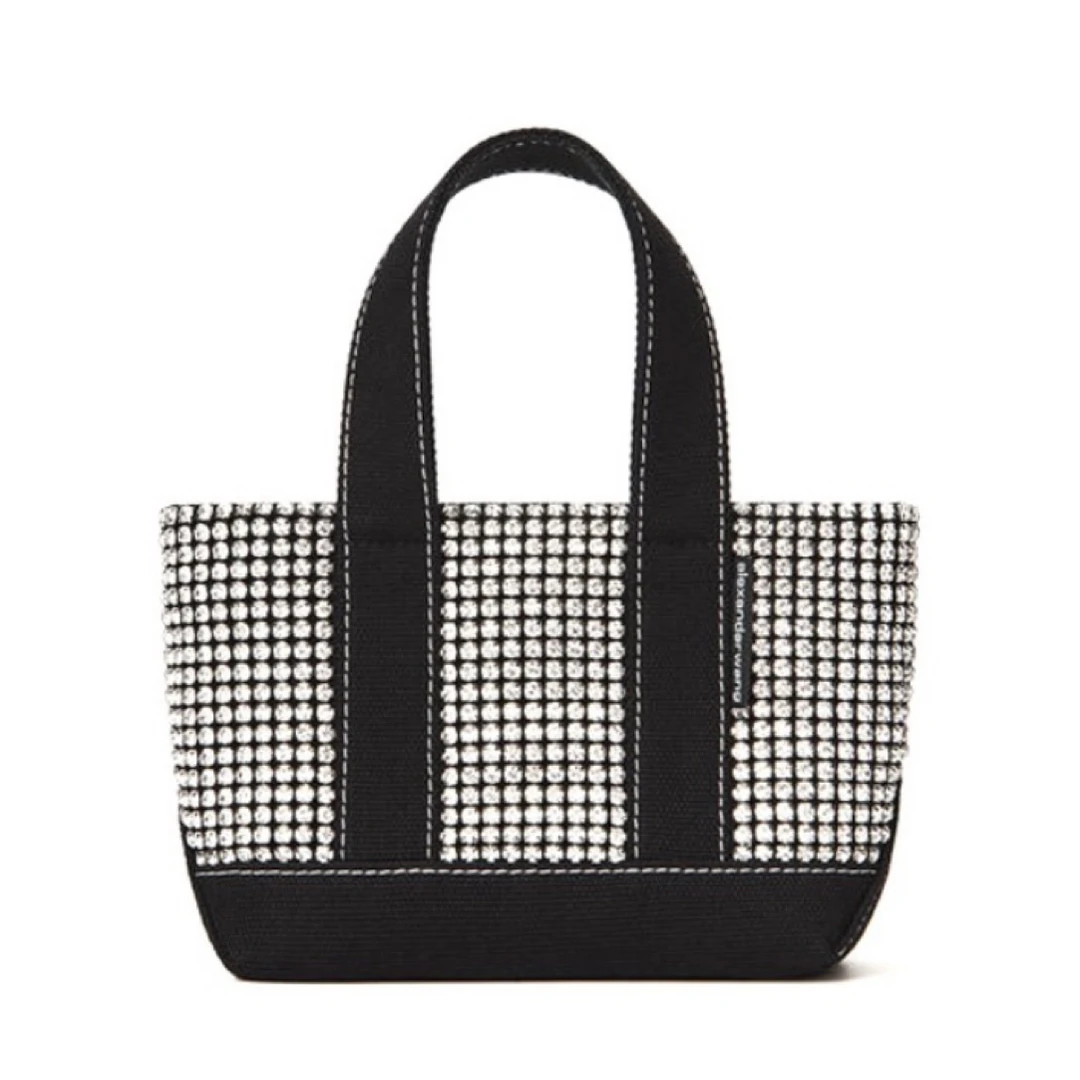 95新  Alexander Wang亚历山大王手拎牛仔布水钻托特包/00157