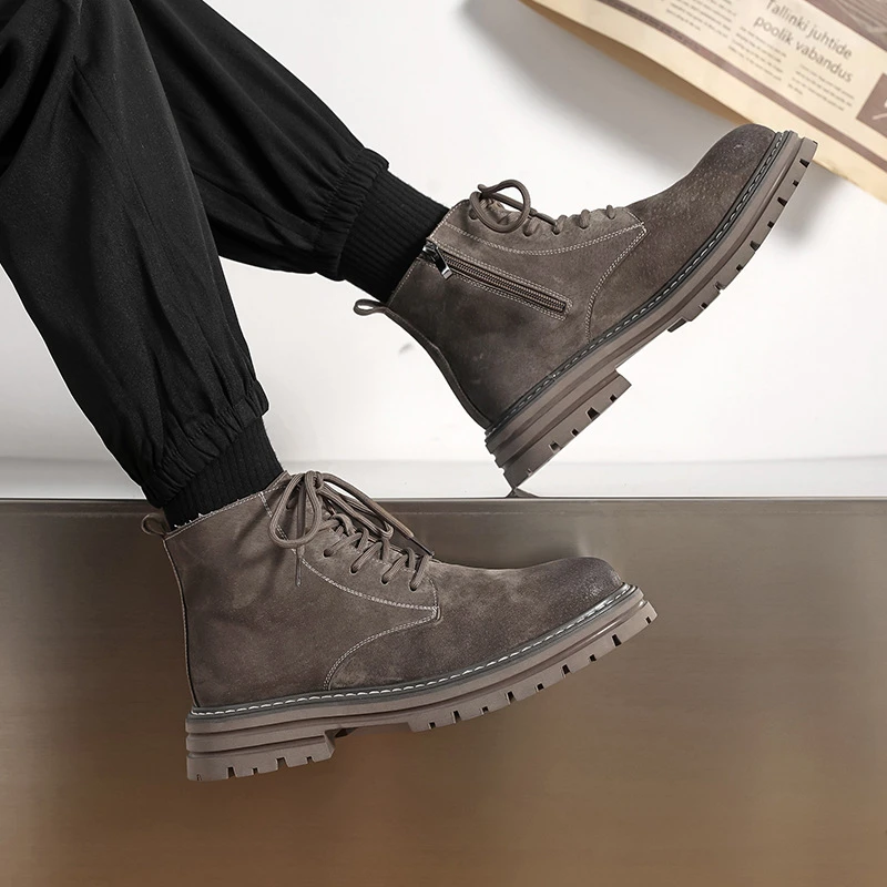 男士马丁靴百搭男款工装靴切尔西男靴子休闲皮鞋运动男鞋冬季皮靴