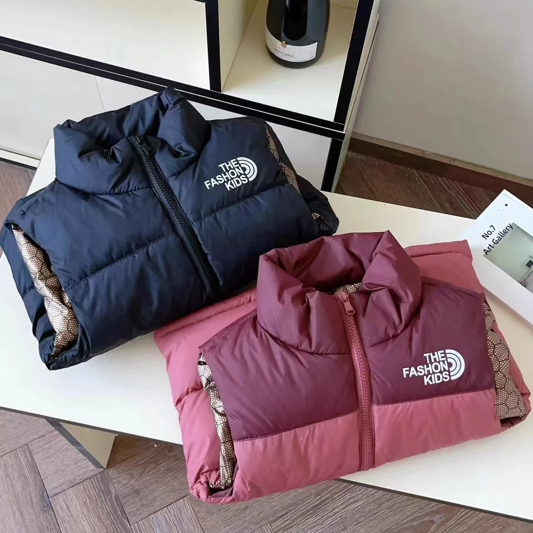 2024新款儿童马甲男女童立领拼接童装中大童冬坎肩外穿保暖洋气衫