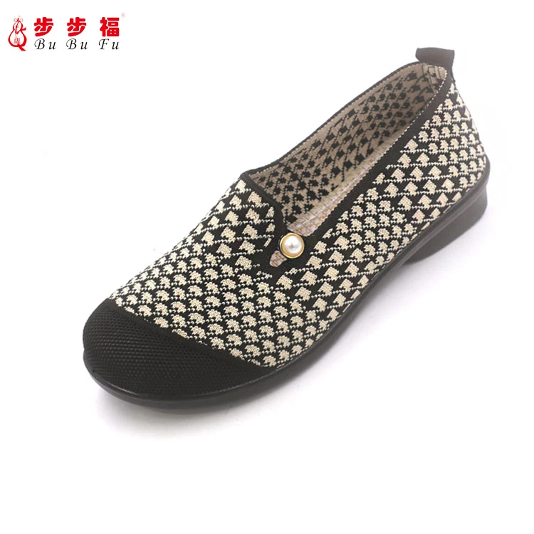 步步福01-32新休闲北京布鞋轻便透气女单鞋软底妈妈鞋浅口奶奶鞋