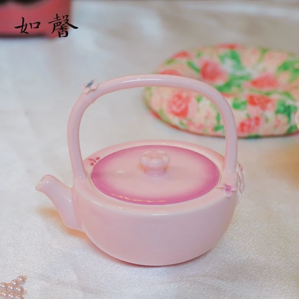 梦幻粉·樱花·花蕊提梁壶 茶壶