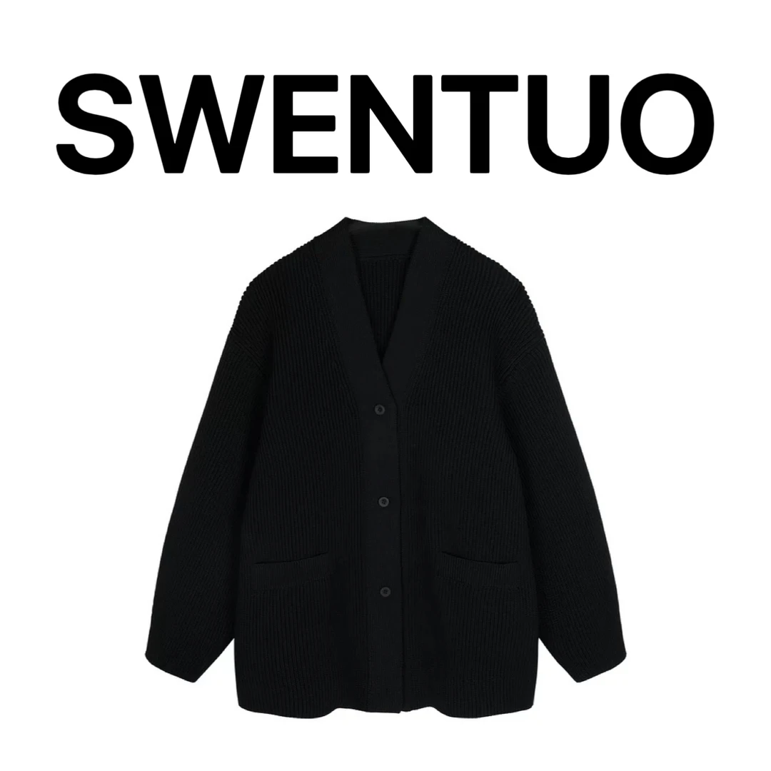 SWENTUO.设计款秋季百搭款【超级大】针织毛线外套