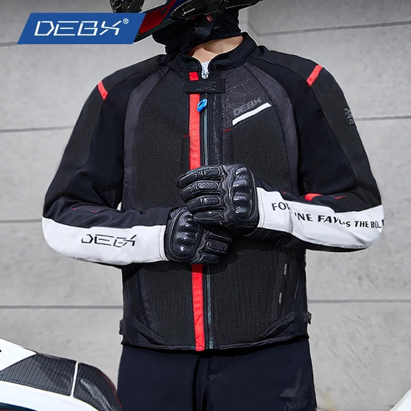 DEBX德博斯迁徙摩托车骑行服夏季网眼透气防摔机车骑士赛车越野男
