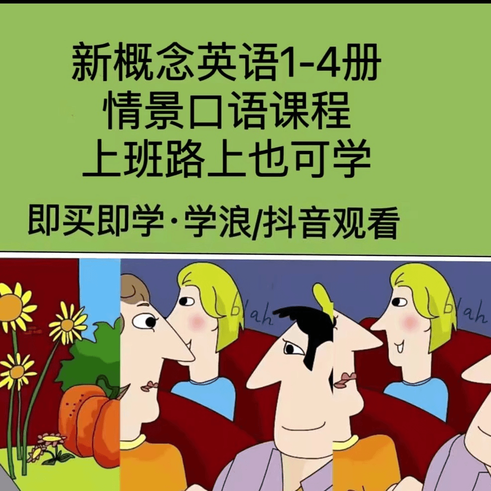 视频课 新概念英语1-4册趣味线上教学课